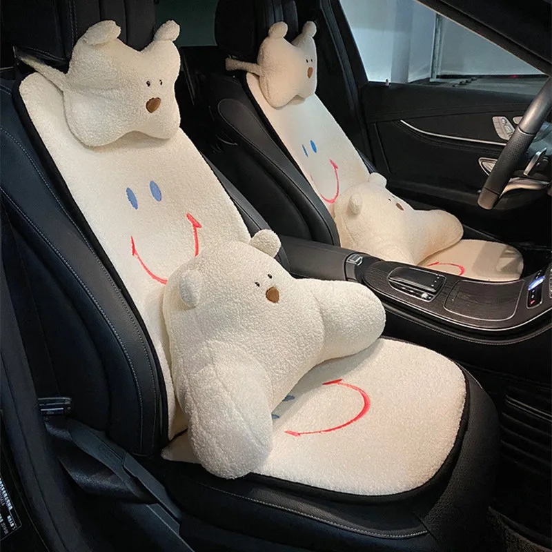 2020 Naują Atvykimo Kūrybinių Mados Šiltas Pliušinis Automobilio Salono Apdailos Atlošo Pagalvėlė Automobilio Sėdynės Pagalvėlė Padengti Ornamentu