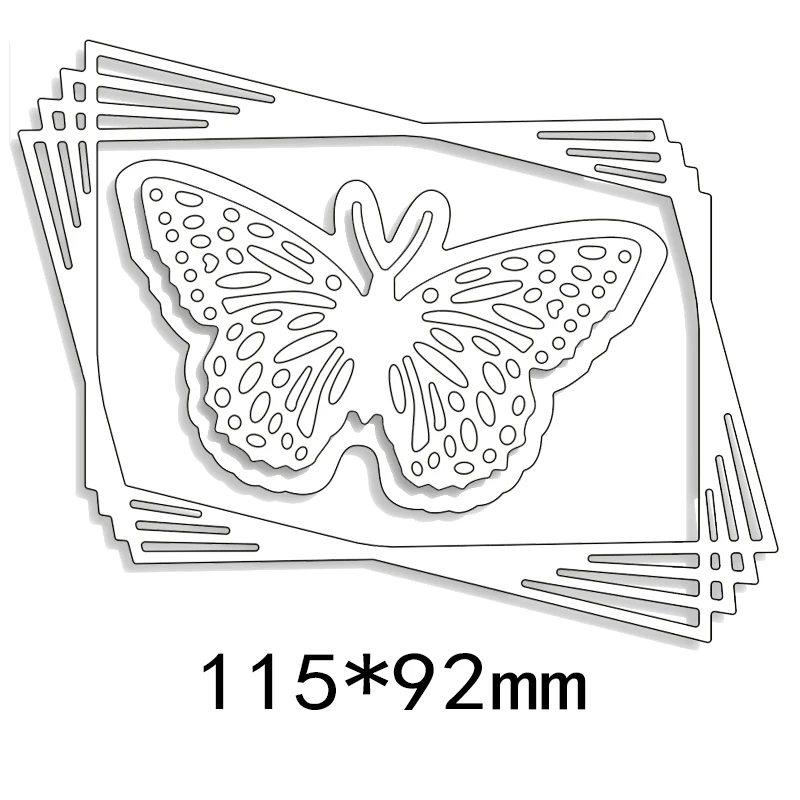 Metalo Pjovimo Miršta drugelis rėmo nauja apdaila kortelę 