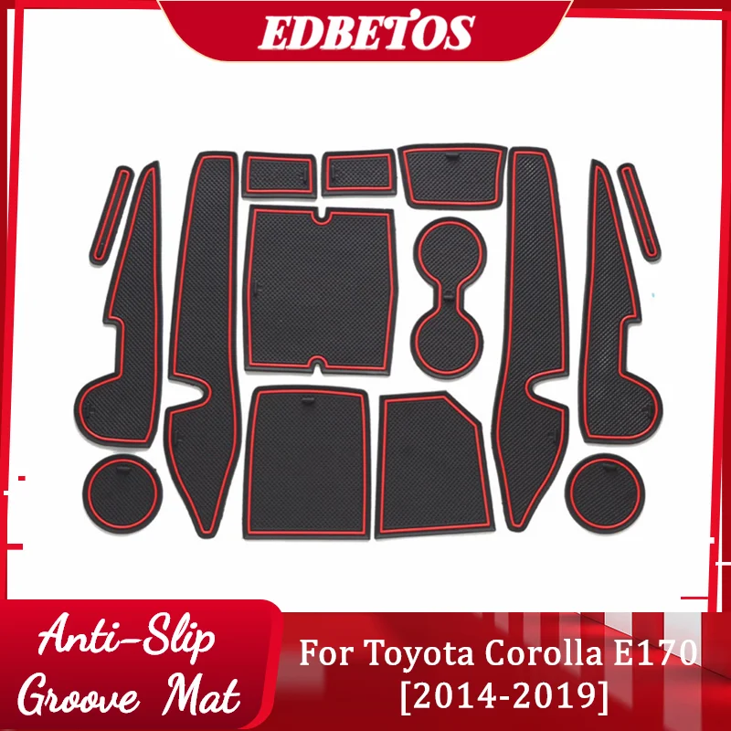 Toyota Corolla 2014 M. 2015 M. 2016 M. 2017 M. 2018 M E170 Anti-Slip Gumos Puodelio, Pagalvėlės, Durų Kilimėlis, Priedai, Automobilių Lipdukas Stilius