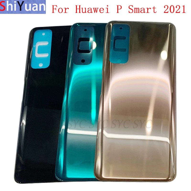 Baterijos Dangtelis Galinių Durų Būsto Atgal Atveju, Huawei P Smart 2021 Baterijos Dangtelis su Logotipu klijuojamas Lipdukas Remontas, Dalys