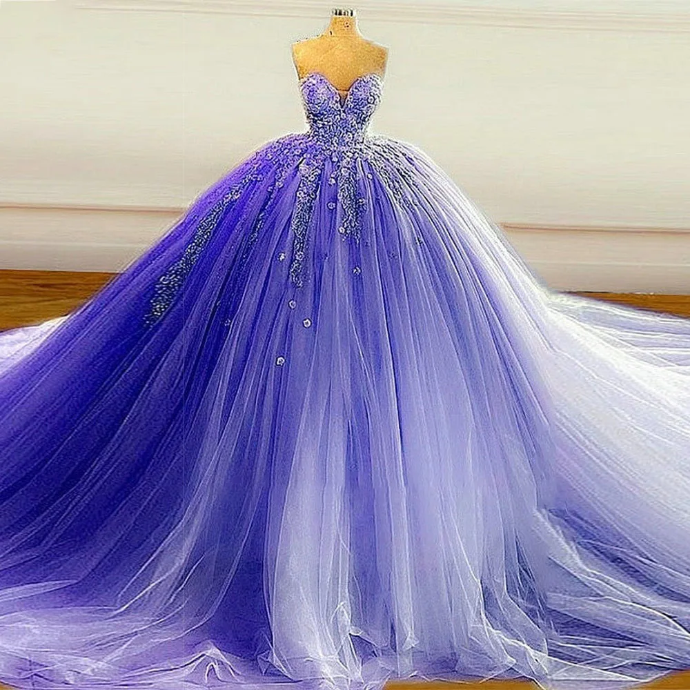 Brangioji Quinceanera Suknelę Kamuolys Suknelė 2023 3D Gėlės Appliques Nėrinių Rankovių Korsetas, Vestidos De XV Anos