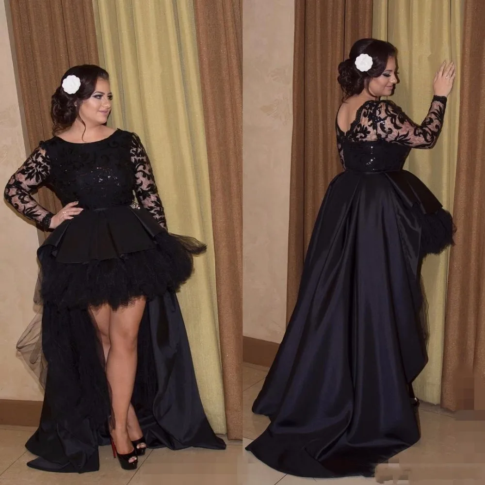 Suknelė ypatingoms progoms 2021 Didelis Mažas Juodas Prom Dresses Plius Dydis Raukiniai, Nėriniai Ilgai, Vestidos De Fiesta 