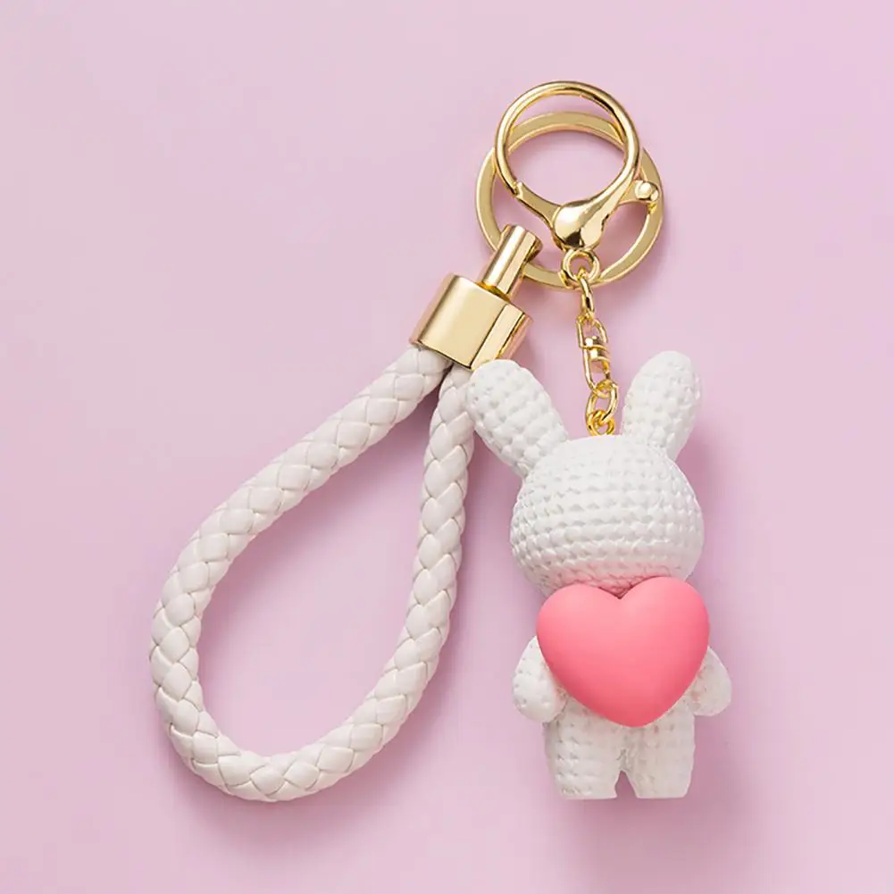 Gražiai Key Chain Nešiojamų Mielas 6 Stilius, Mados Širdies Triušis Keychain Pakabukas Keychain Dekoratyvinis