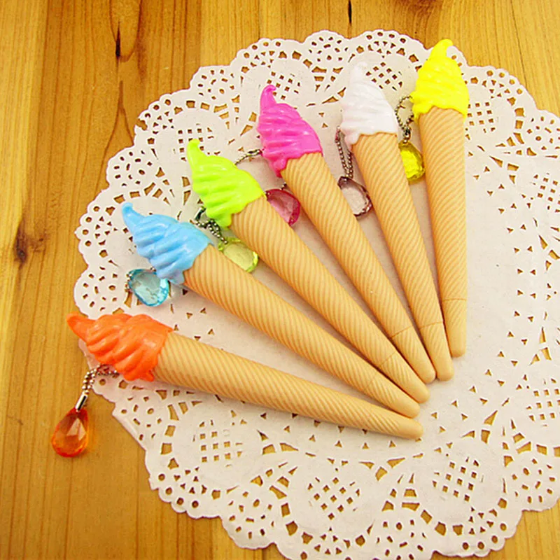 kūrybos ledų spalvos rašiklis kawaii gelio rašiklis caneta medžiaga pieno stiklo raštinės reikmenys biuro mokyklinės prekės, dovanos