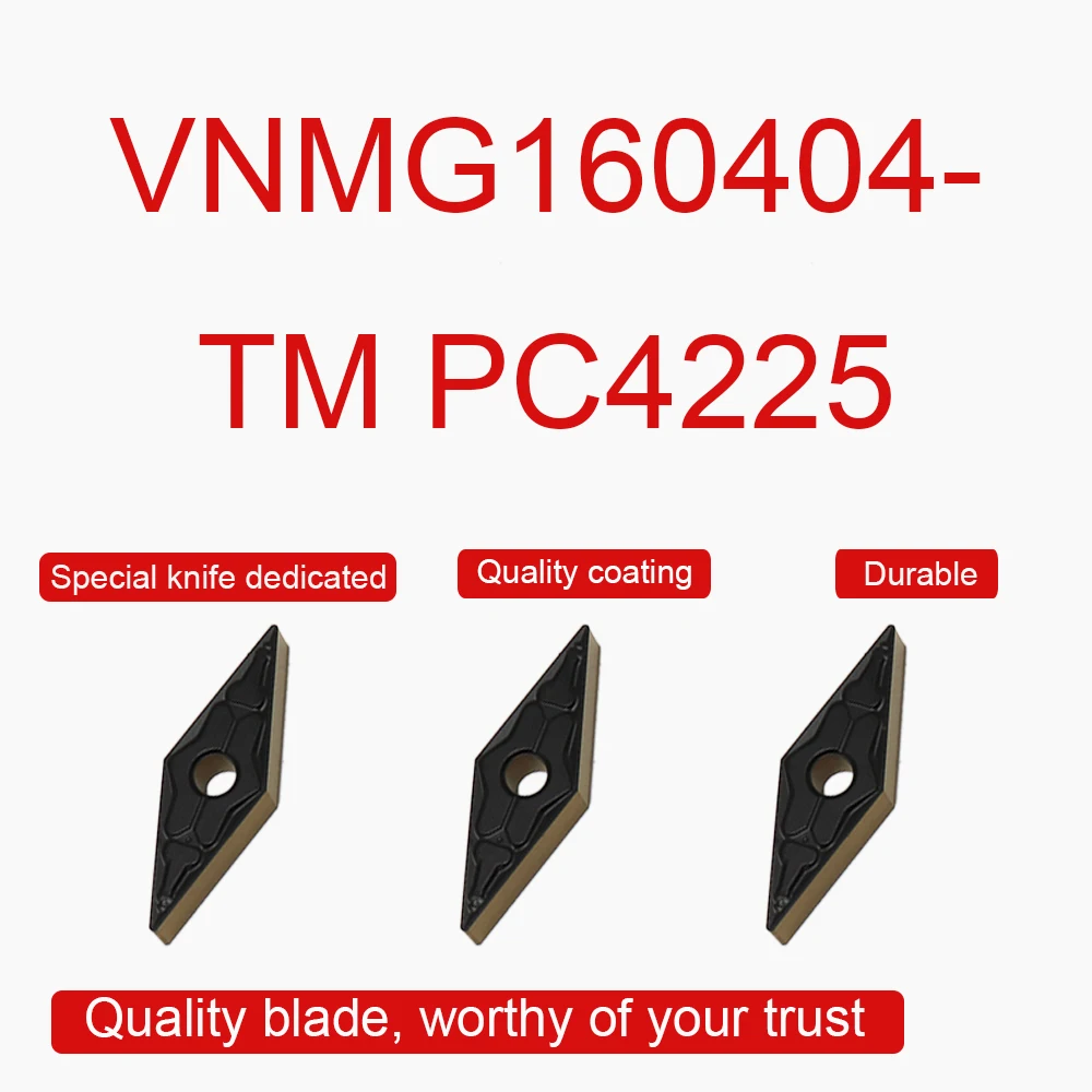 10VNT Aukštos Kokybės VNMG160404-TM PC4225 Karbido Įdėklai VNMG 160404 Ašmenys Išorės Tekinimo Įrankis, Tekinimo Įrankiai, Reikmenys